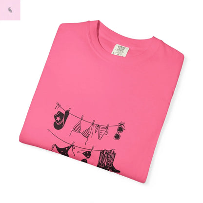 Cowgirl Summer Unisex Tee, Comfort Colors Beach Top, cowgirl style,Gift for Her, Vacation vibes, beach lover tee The flirty crow