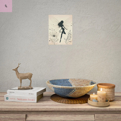 Elegant Fairy Silhouette Rolled Poster - Enchanting Wall Art for Home Decor The flirty crow