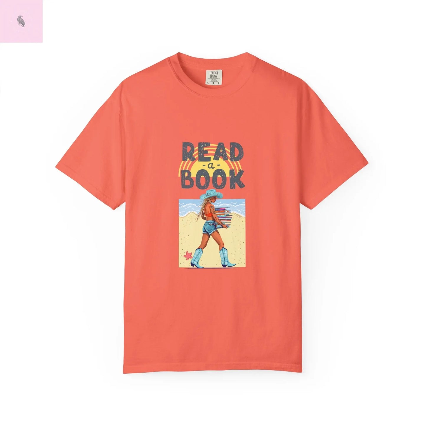Book Lovers Comfort Colors T-shirt, summer beach reading tee for readers. - The flirty crow