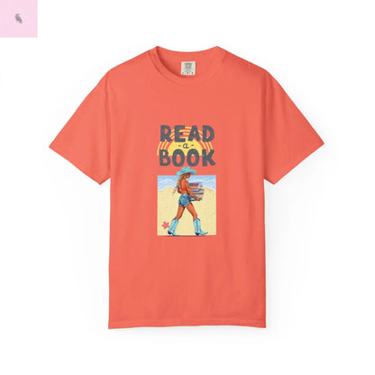 Book Lovers Comfort Colors T-shirt, summer beach reading tee for readers. - The flirty crow