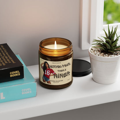 Niner Fan Scented Soy Candle , 9oz glass  Jar ("Nothin Finer Then a Niner") The flirty crow