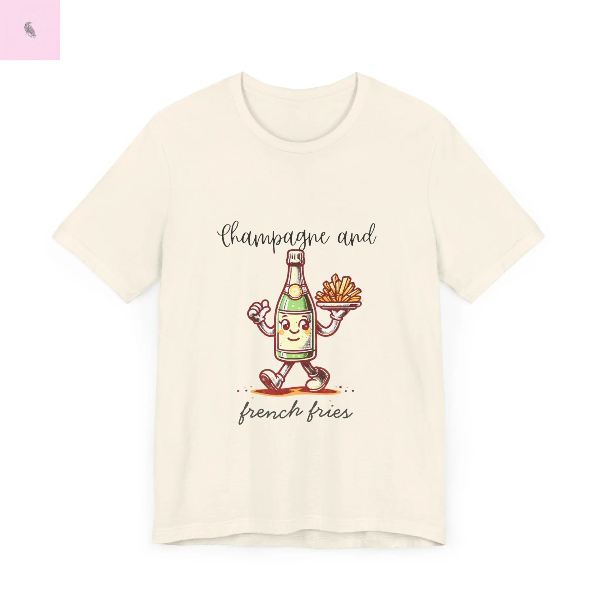 Champagne and French Fries Unisex Bella+ Canvas  tee - The flirty crow
