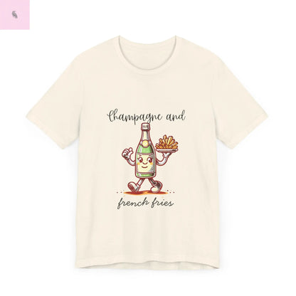 Champagne and French Fries Unisex Bella+ Canvas  tee - The flirty crow