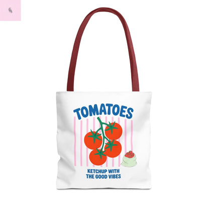 Tomato Vibes Tote Bag, Grocery tote,  Beach bag, travel tote,gift for gardener, veggie lover, Fun Gift for Foodies, Garden Lovers The flirty crow