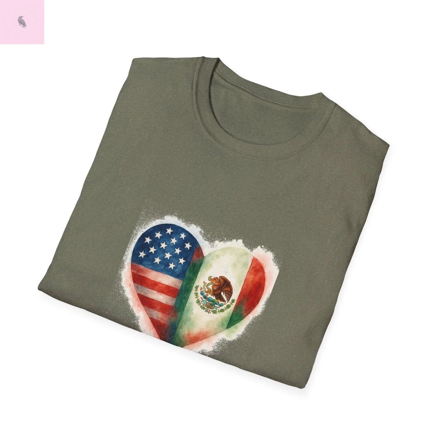 Hispanic Heritage Mexico America Flags Unisex T-Shirt The flirty crow