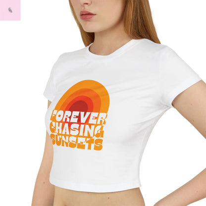 Sunset Chaser Baby Tee the flirty crow