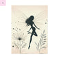 Elegant Fairy Silhouette Rolled Poster - Enchanting Wall Art for Home Decor - The flirty crow