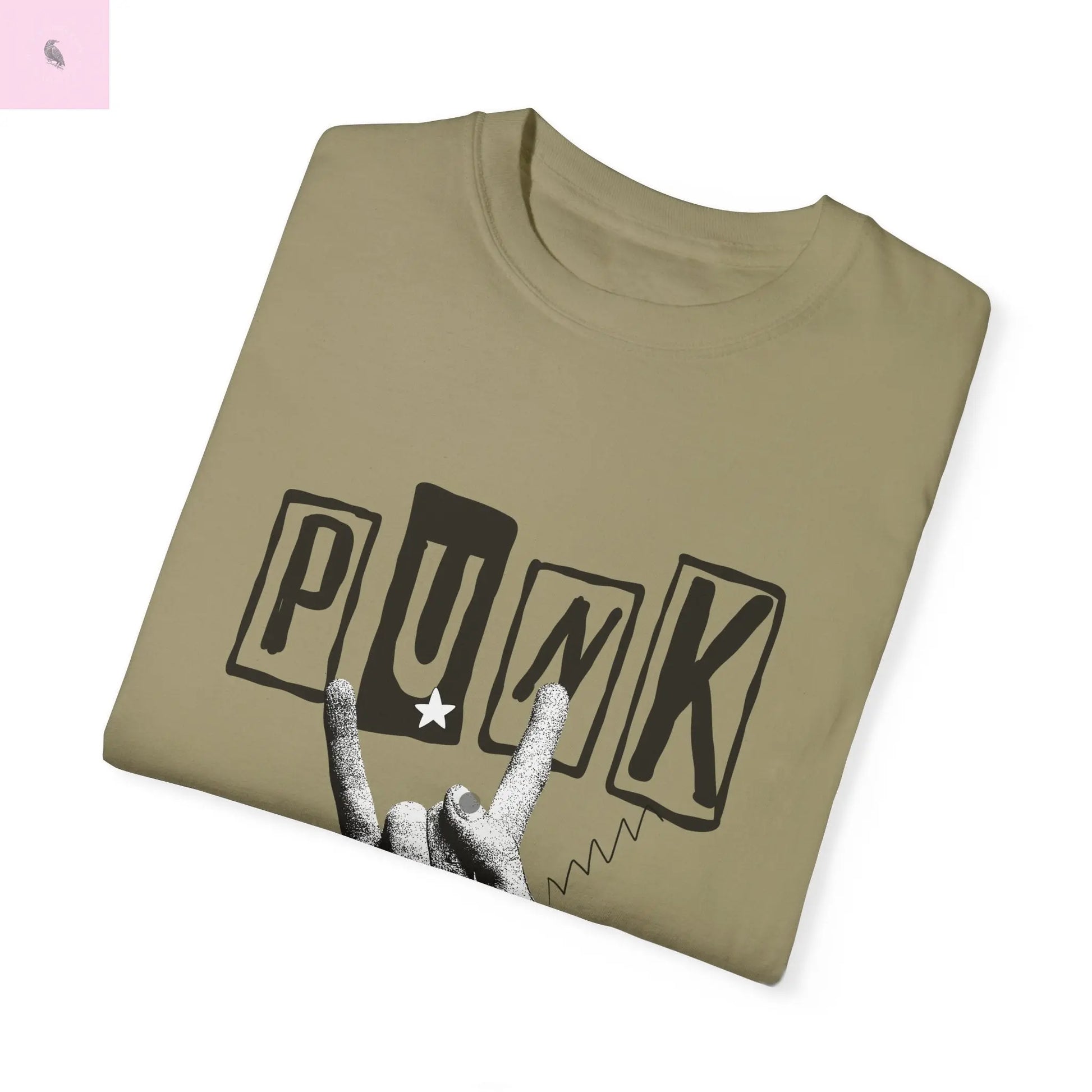Punk Rock Unisex Garment-Dyed T-Shirt - Retro Graphic Tee for Music Lovers The flirty crow
