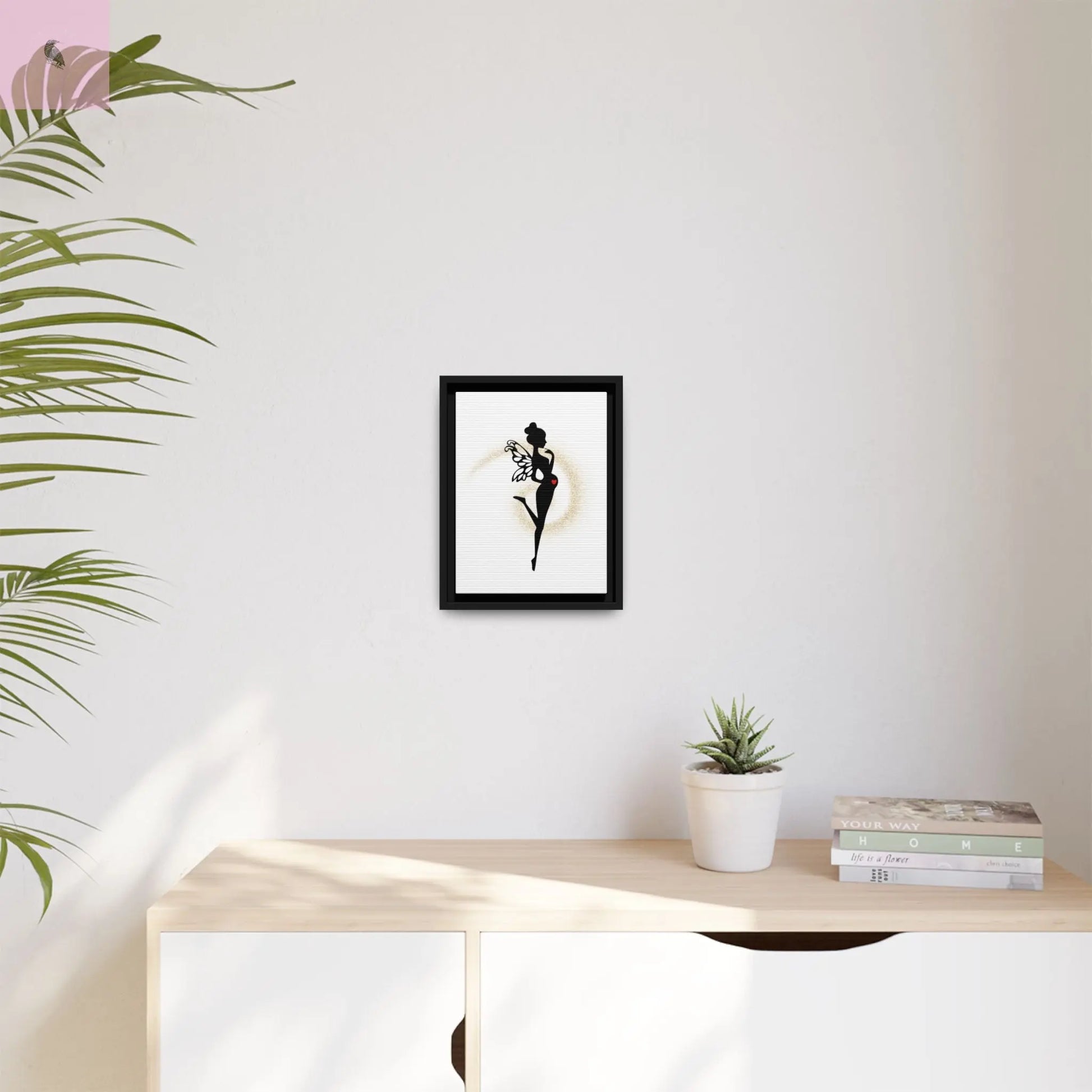Framed Fairy Art Print - Enchanting Decor for Expecting Mothers, Baby Shower Gift, Elegant Nursery Wall Art, Whimsical Home Accent The flirty crow