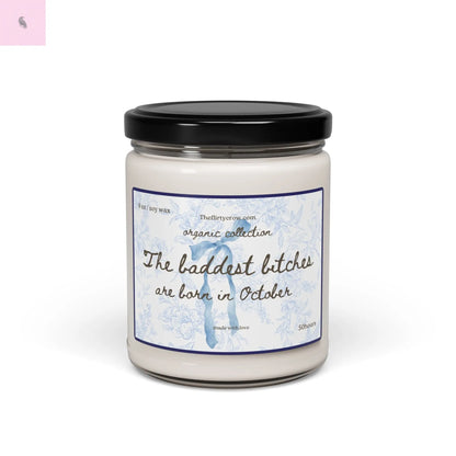 October Birthday Soy Candle, 9oz glass candle, Gift for her, coquette style, home decor, birthday gift Printify