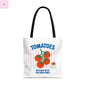 Tomato Vibes Tote Bag, Grocery tote,  Beach bag, travel tote,gift for gardener, veggie lover, Fun Gift for Foodies, Garden Lovers The flirty crow