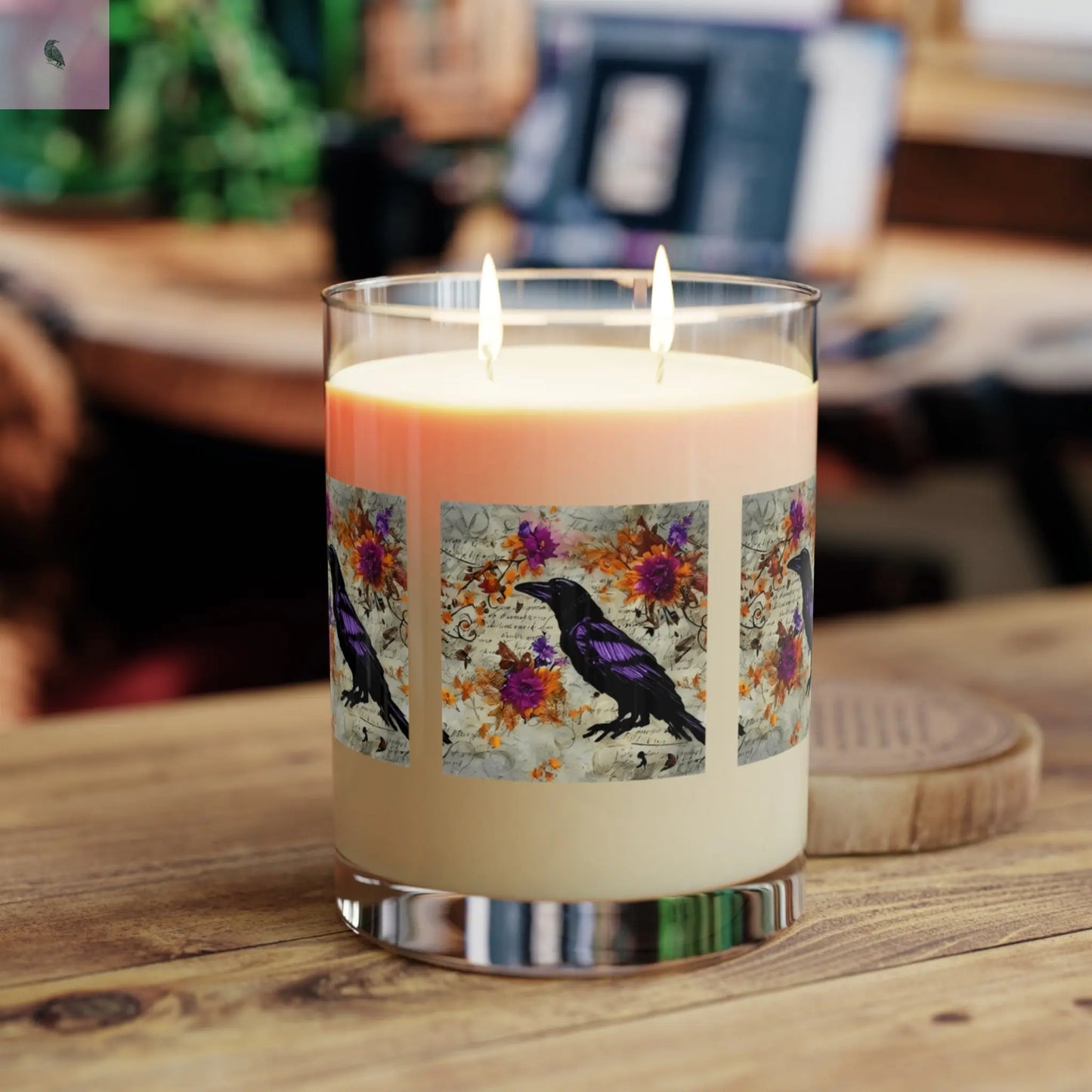 Soy Candle - Crow Lovers 11oz Glass the flirty crow