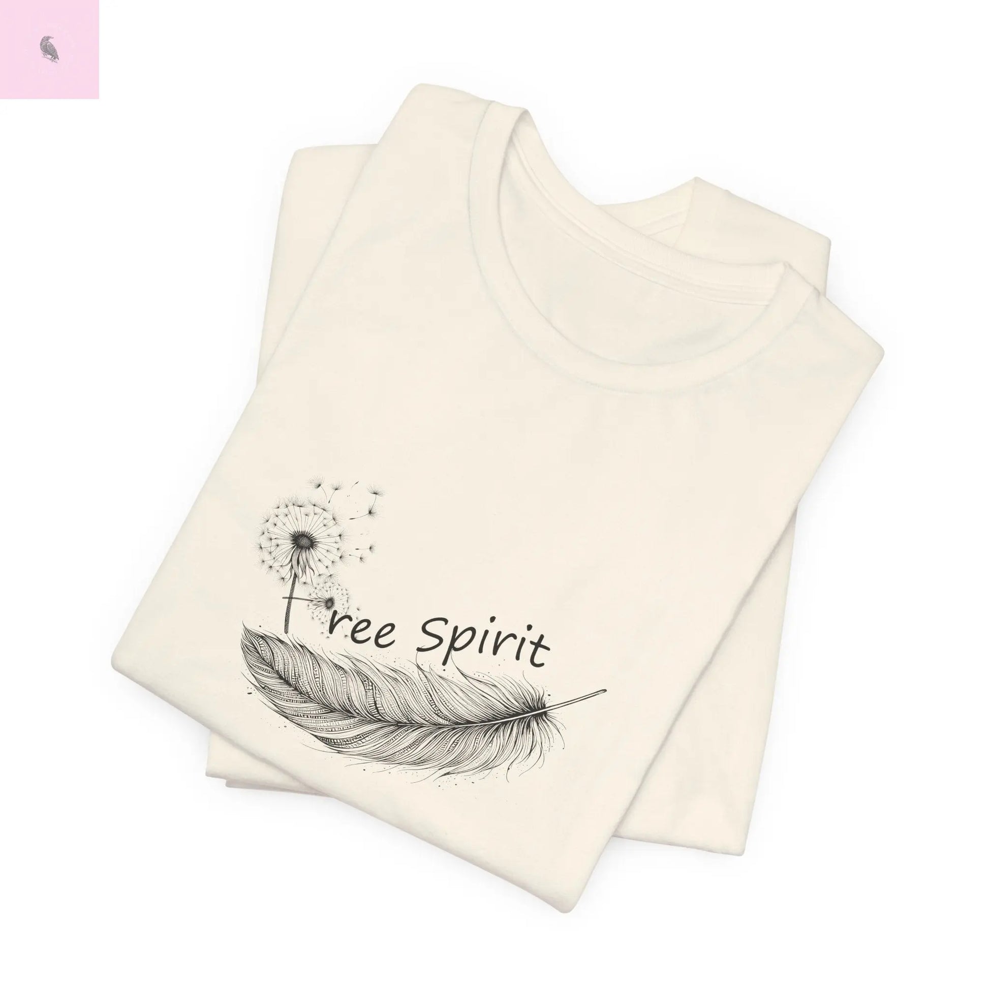 Free Spirit Feather Unisex Cotton T-shirt the flirty crow