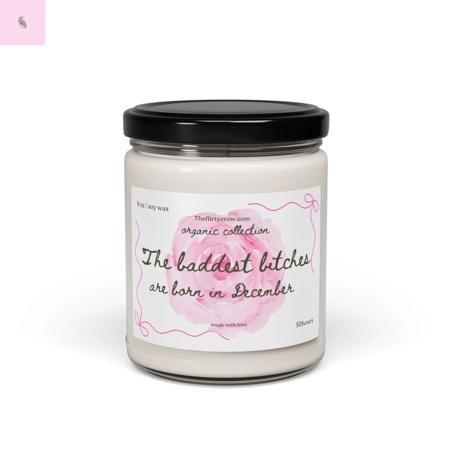 December birthday gift,  Soy Candle, gift for her, Coquette design, cherry lover gift, home fragrance Printify