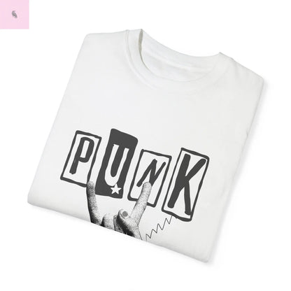 Punk Rock Unisex Garment-Dyed T-Shirt - Retro Graphic Tee for Music Lovers The flirty crow