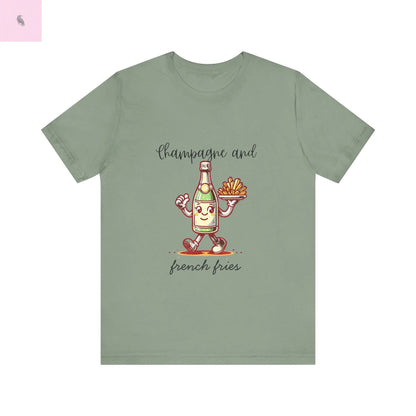 Champagne and French Fries Unisex Bella+ Canvas  tee - The flirty crow