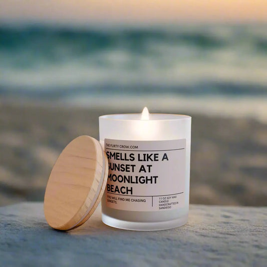 Sunset lover San Diego Frosted Glass Candle, 11oz the flirty crow