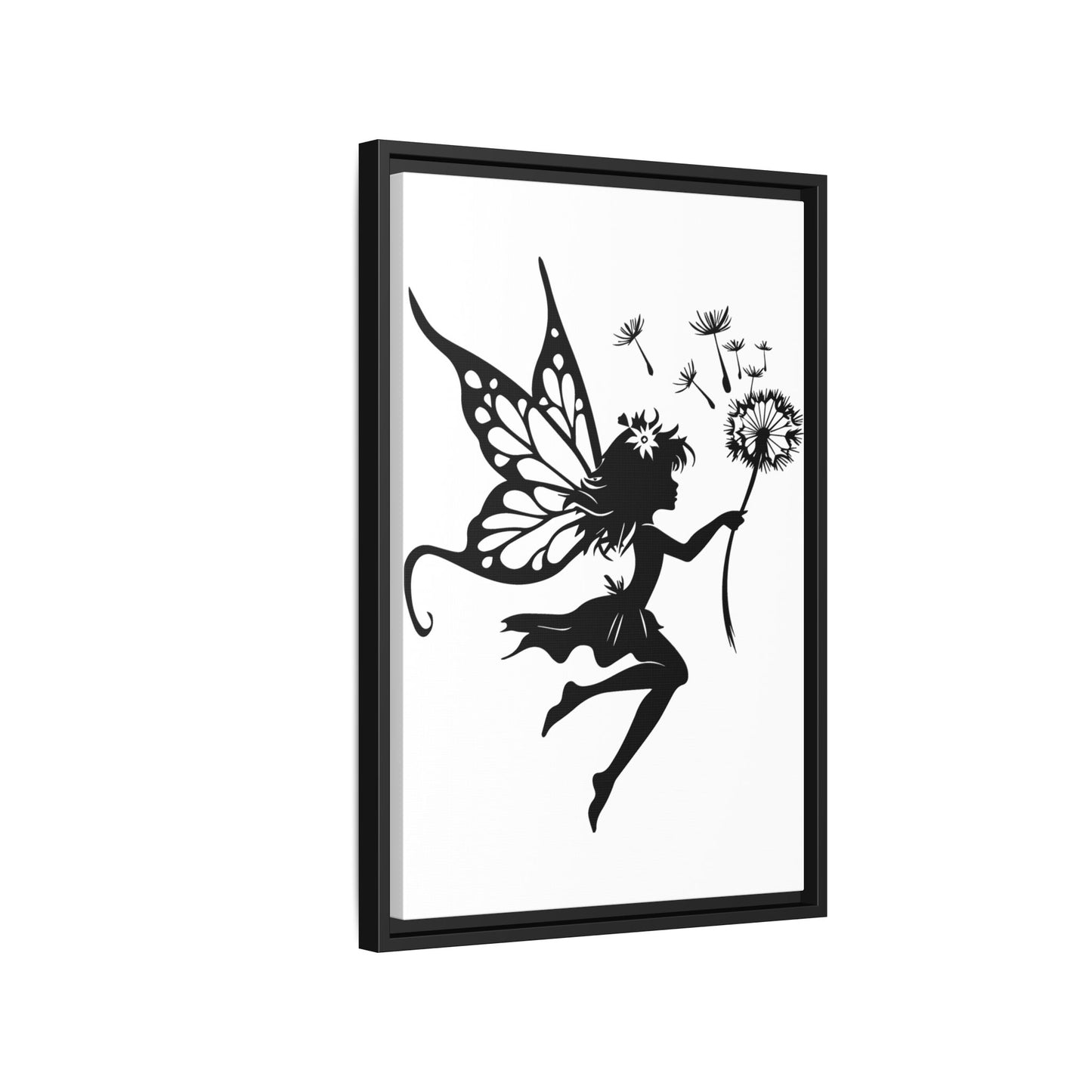 Framed Canvas Fairy Art, whimsical wall decor, nursery room art, gift for her - The flirty crow
