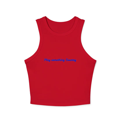 Country Vibes Racerback Tank Top , Play Something Country, Summer Fashion, Festival Wear, Gift for Music Lovers the flirty crow