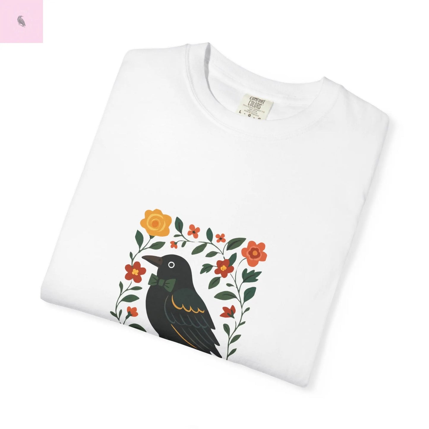 Flirty Crow Unisex  T-Shirt - Floral Design - The flirty crow