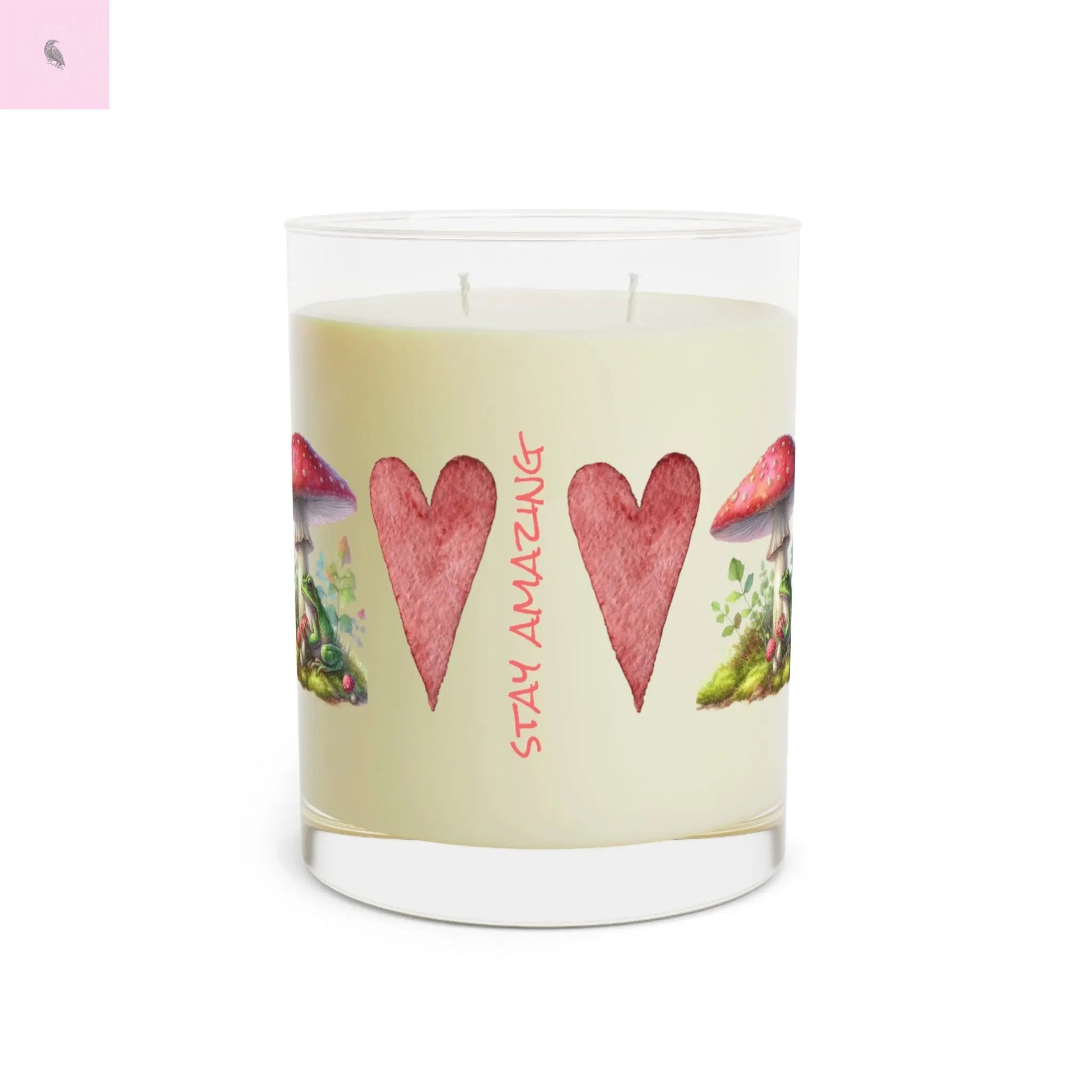 Soy Candle - Retro Boho Frog Mushroom Glass Candle the flirty crow