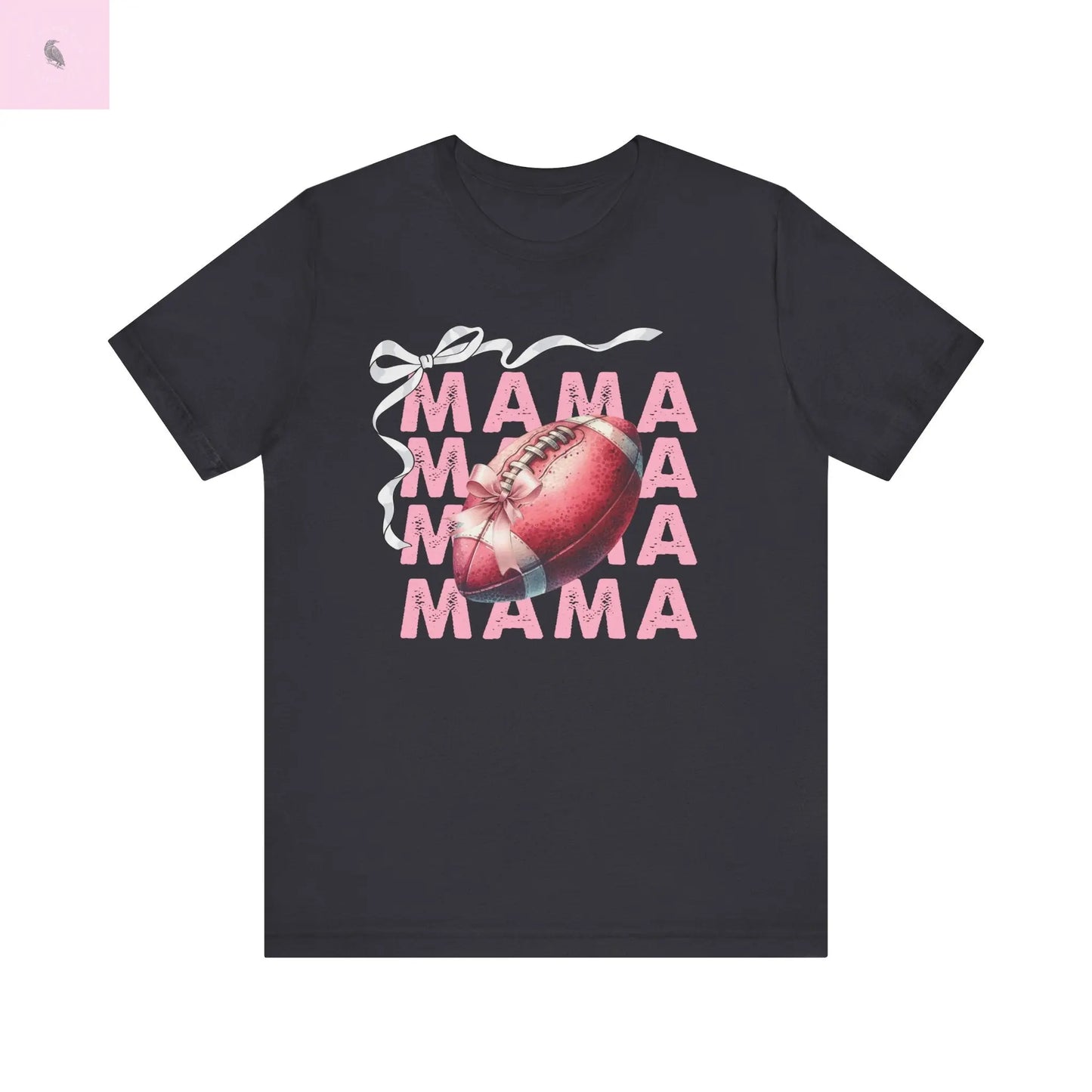 Football mama graphic soft cotton short sleeve quality printed  tee. Sports lover gift. the flirty crow