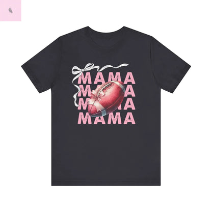Football mama graphic soft cotton short sleeve quality printed  tee. Sports lover gift. the flirty crow