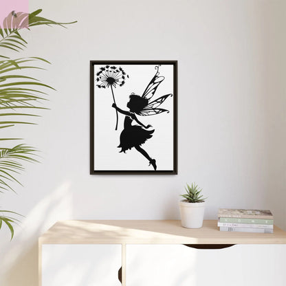 Framed canvas Fairy Silhouette Wall Art, Fairy lover Home Decor, Whimsical Framed Canvas, Fairy Gift, Kids Room Decoration, Nursery Art The flirty crow