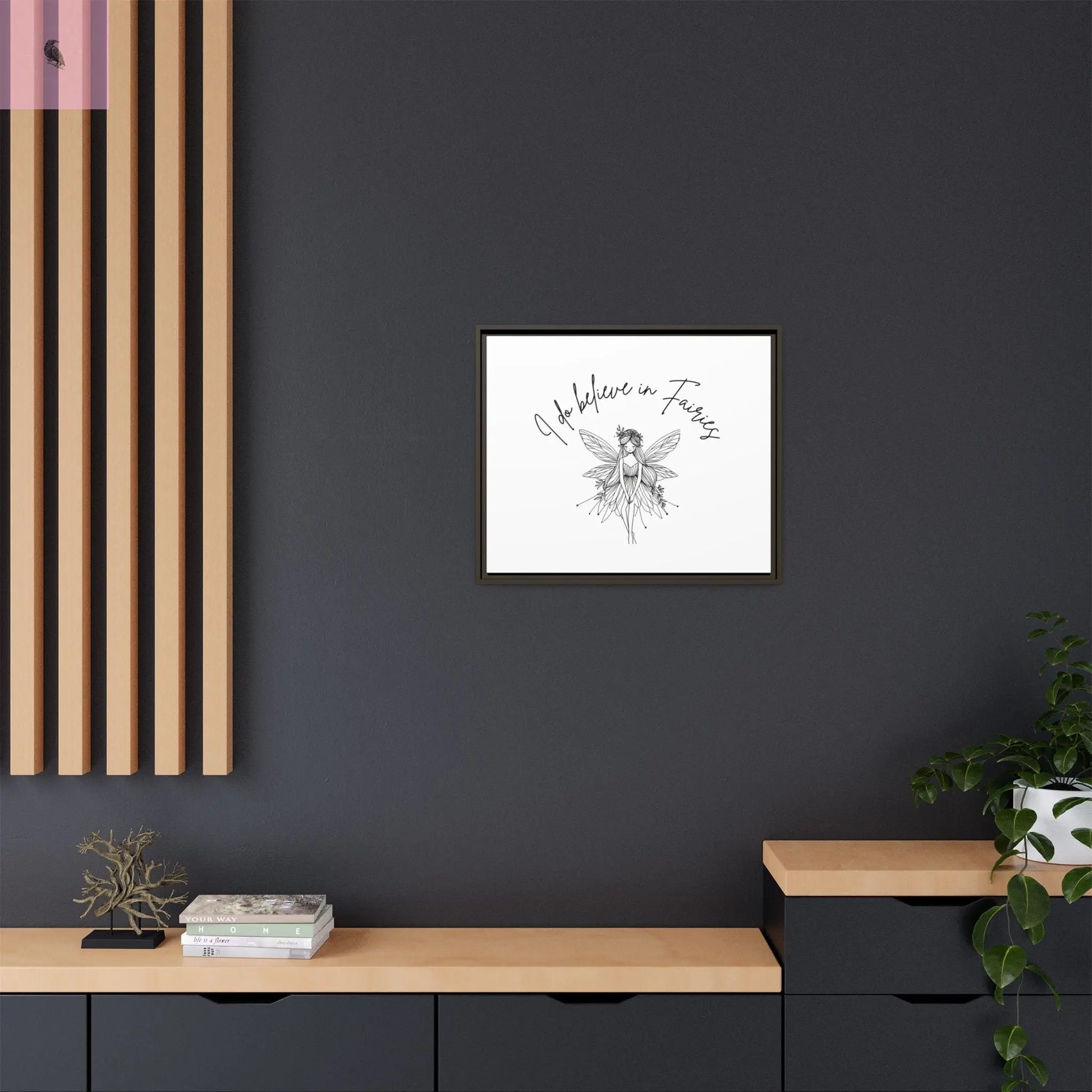 Fairies Canvas, Framed (Multi-color) - The flirty crow