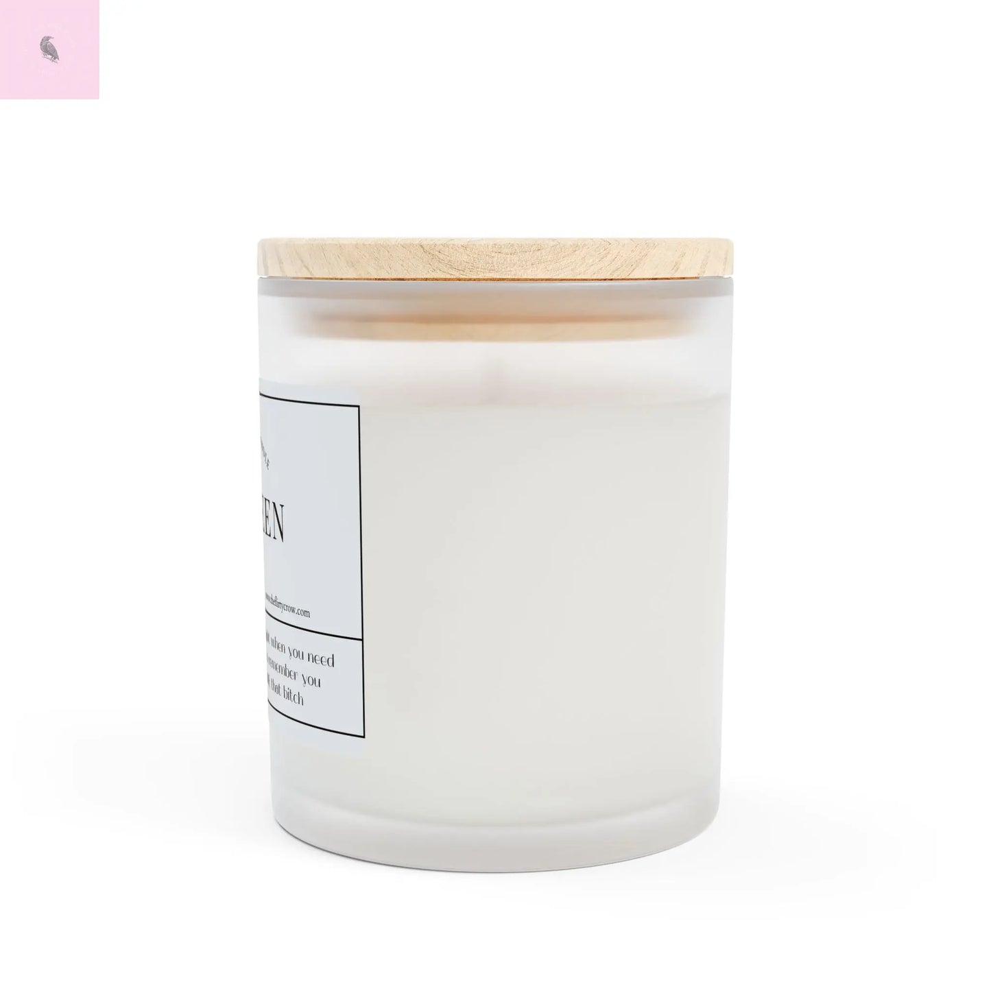 Queen of everything Frosted Glass Candle the flirty crow