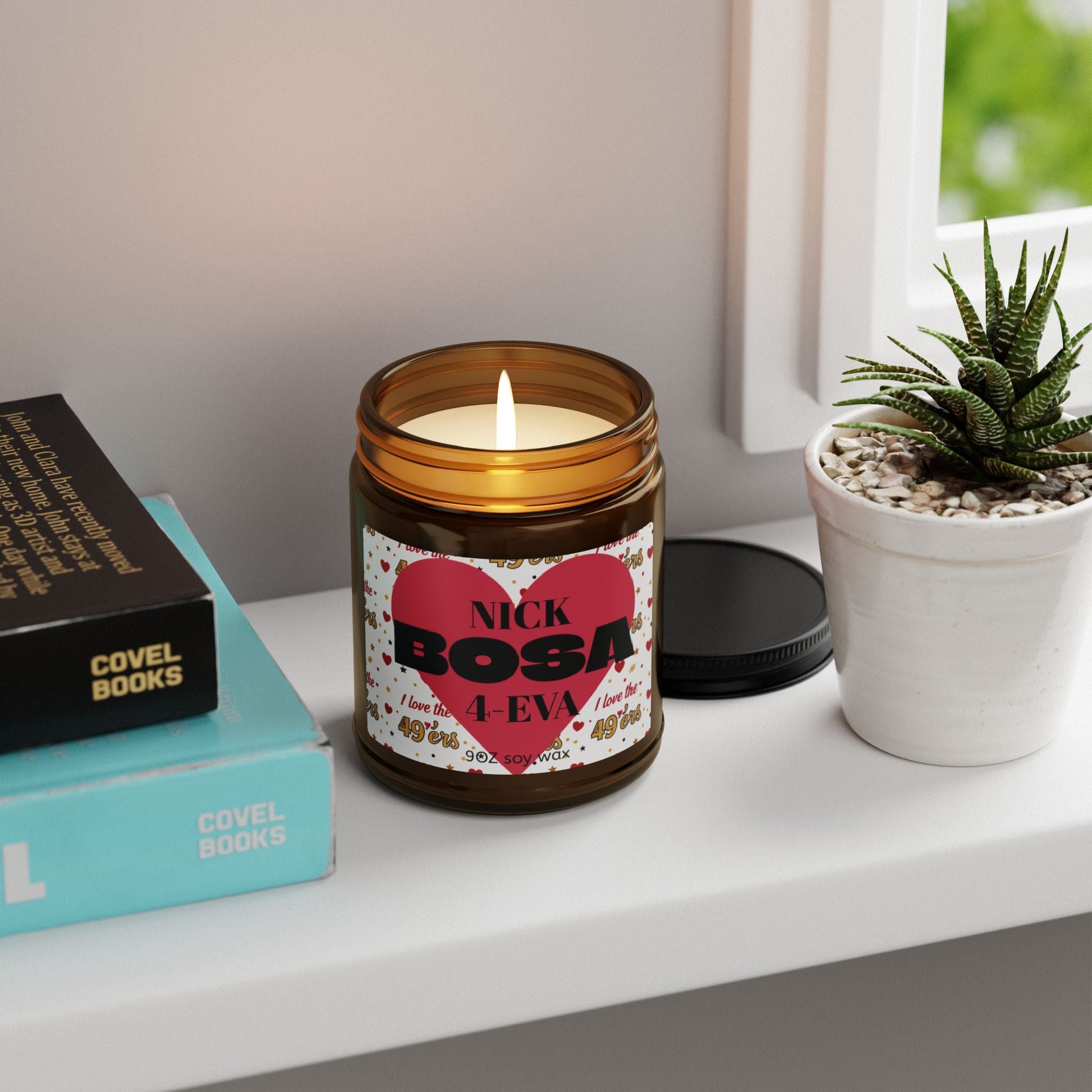 Nick Bosa 49ers Game Day Soy Candle Amber Jar (9oz) The flirty crow