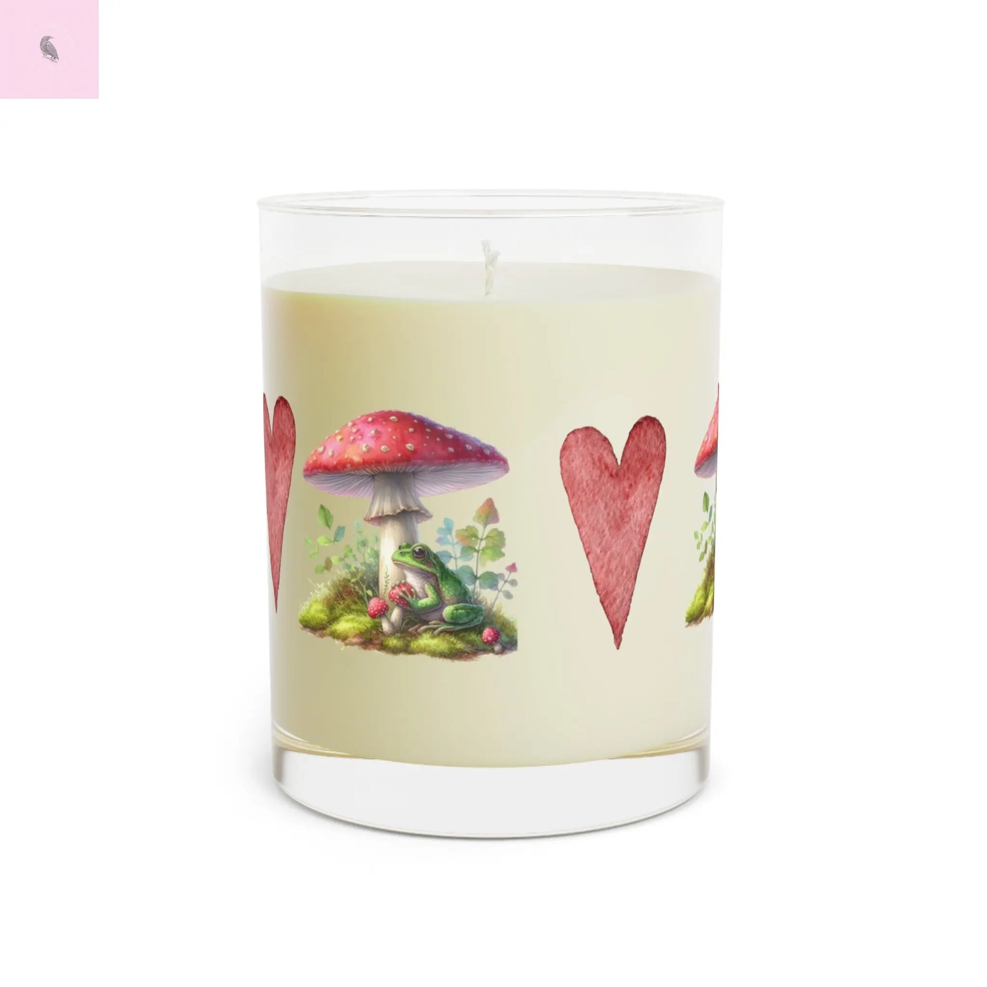 Soy Candle - Retro Boho Frog Mushroom Glass Candle the flirty crow