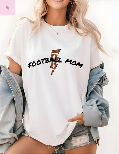 Football mom  Softstyle  cotton T-Shirt the flirty crow