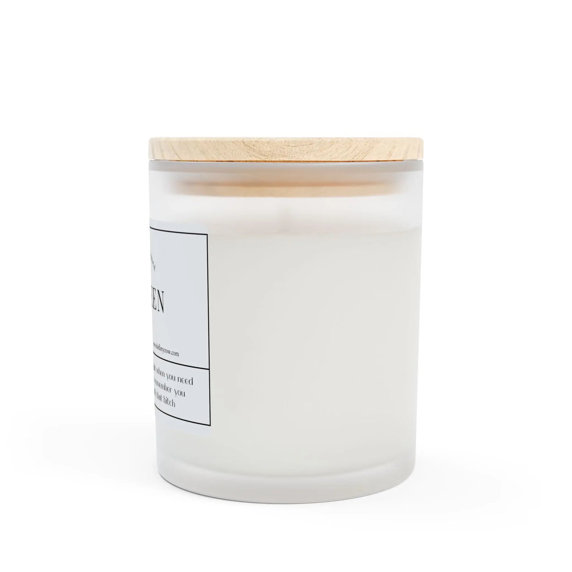 Queen of everything Frosted Glass Candle the flirty crow