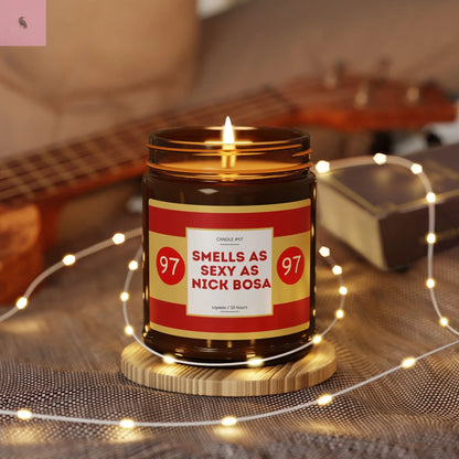49ers candle, Nick bosa, 49er Football Fan Candle, home fragrance, gift for him, gift for her, sports decor, The flirty crow