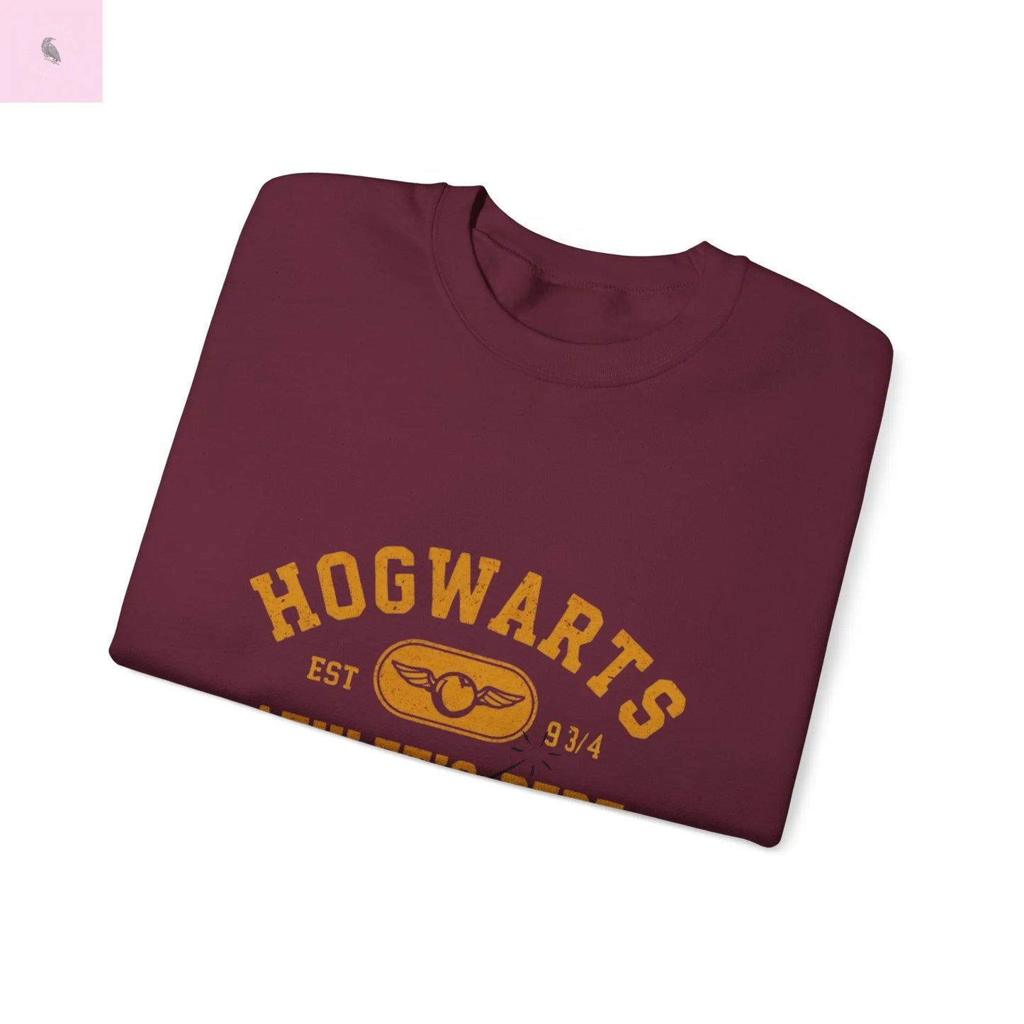 Hogwarts Harry Potter Maroon Sweatshirt - Unisex Crewneck sweatshirt for Fans, Gifts, Warmth - Gilden Quality athletic the flirty crow