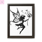 Framed Canvas Fairy Art, whimsical wall decor, nursery room art, gift for her The flirty crow