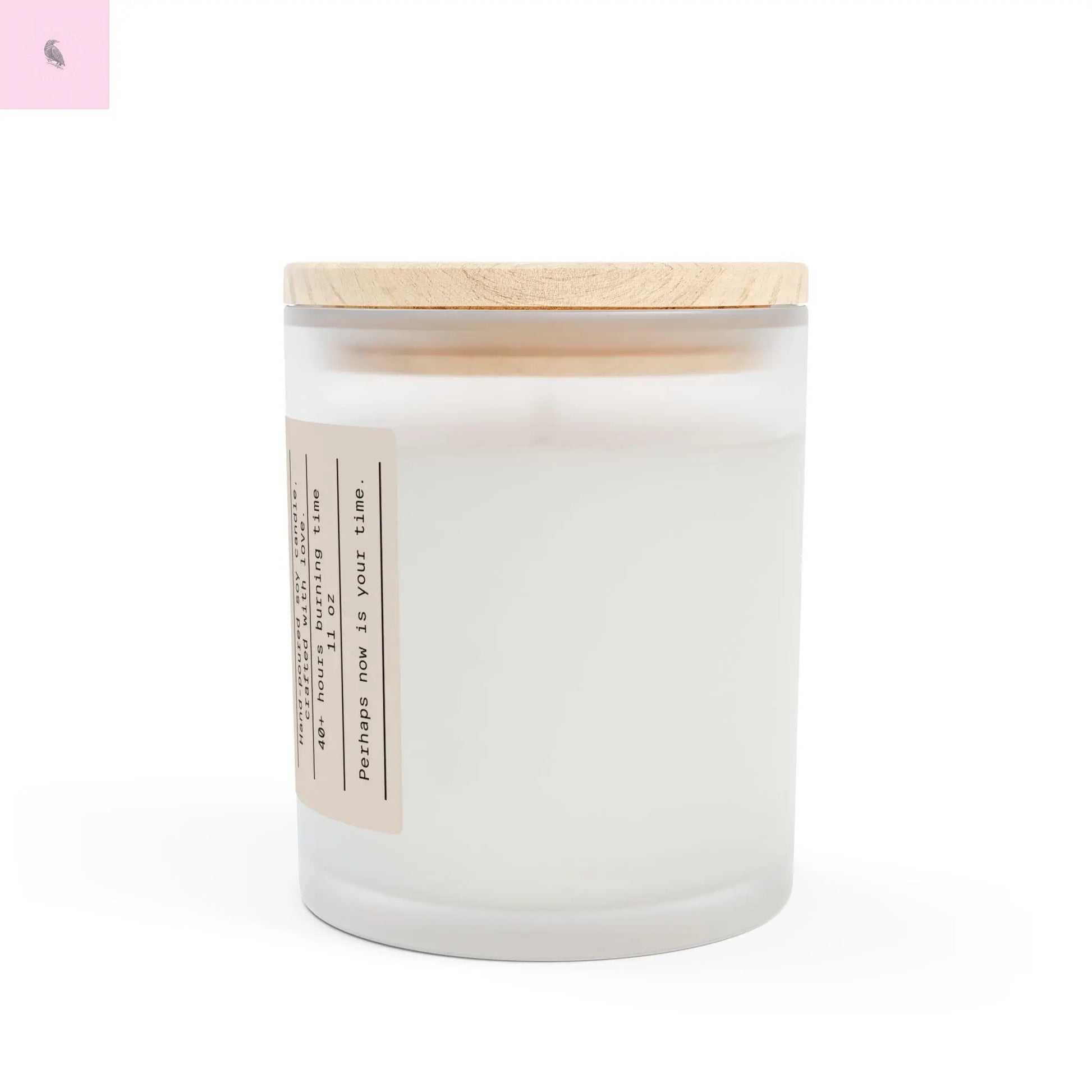 Crows Before Bros 11oz Soy Candle - Hand-Poured crow lover Frosted Glass with Natural Wooden Lid Printify