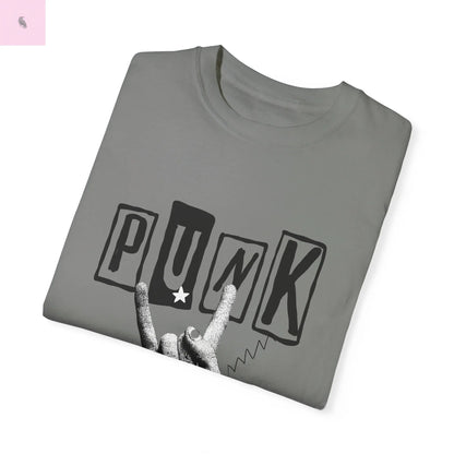 Punk Rock Unisex Garment-Dyed T-Shirt - Retro Graphic Tee for Music Lovers The flirty crow