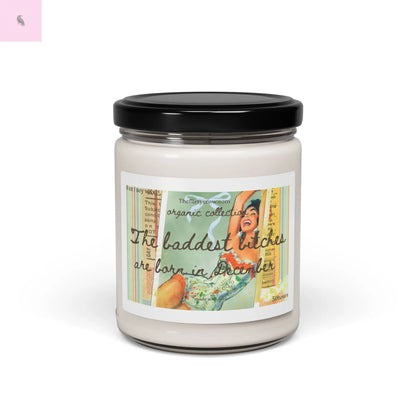 December birthday Soy Candle gift,  December  Birthday idea , Retro vibe, eco friendly, Gift for her, Home Fragrance Printify