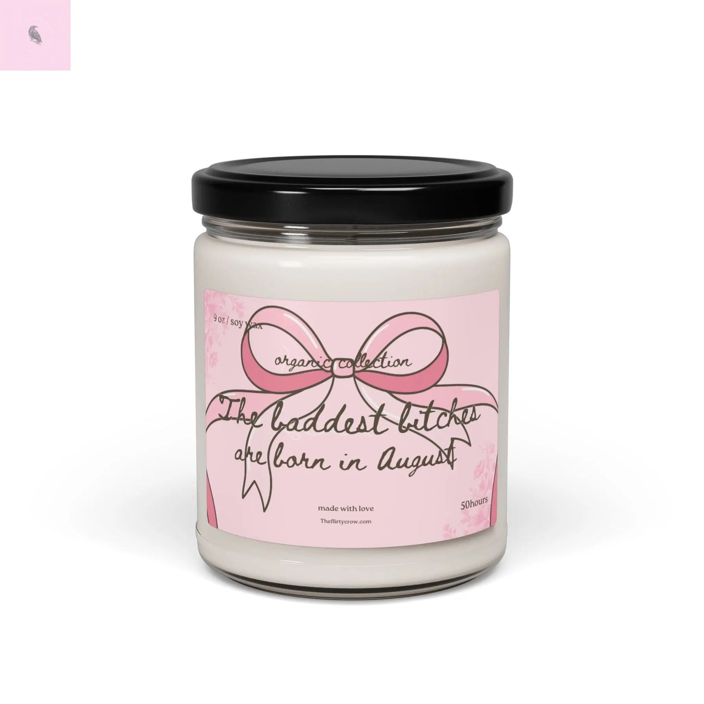 August Coquette Birthday candle, Gift for her, Vegan candle , August birthday gift,  home decor, soy wax, home fragrance The flirty crow