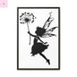 Framed canvas Fairy Silhouette Wall Art, Fairy lover Home Decor, Whimsical Framed Canvas, Fairy Gift, Kids Room Decoration, Nursery Art The flirty crow