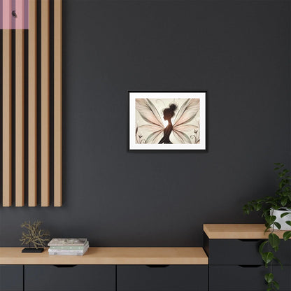Framed Canvas Fairy wall art - The flirty crow
