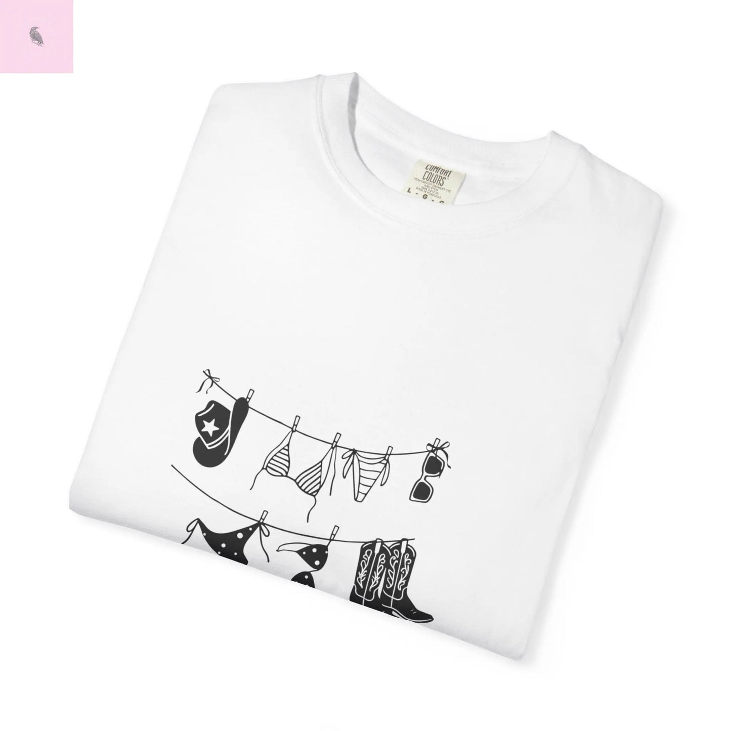 Cowgirl Summer Unisex Tee, Comfort Colors Beach Top, cowgirl style,Gift for Her, Vacation vibes, beach lover tee The flirty crow
