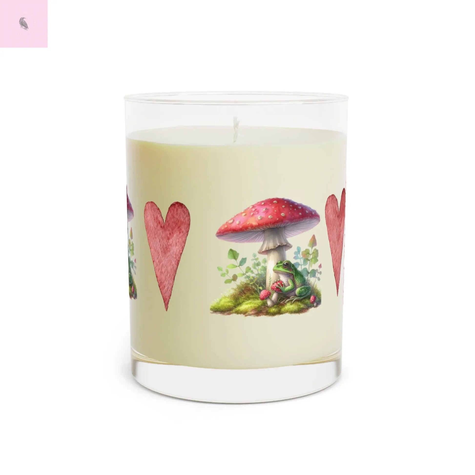 Soy Candle - Retro Boho Frog Mushroom Glass Candle the flirty crow