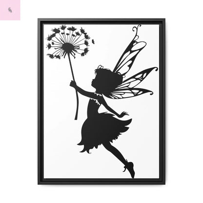 Framed canvas Fairy Silhouette Wall Art, Fairy lover Home Decor, Whimsical Framed Canvas, Fairy Gift, Kids Room Decoration, Nursery Art Printify