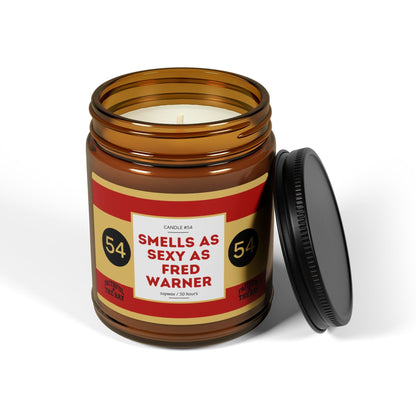 Fred Warner 49ers Scented Soy Candle ,Game Day Tailgate Amber Jar The flirty crow