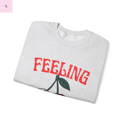 Lucky Cherries Sweatshirt, Feeling Lucky Unisex Crewneck, Lucky Charm Jumper, Casino Lover Gift, Gambling Apparel, Cherry Print Pullover the flirty crow