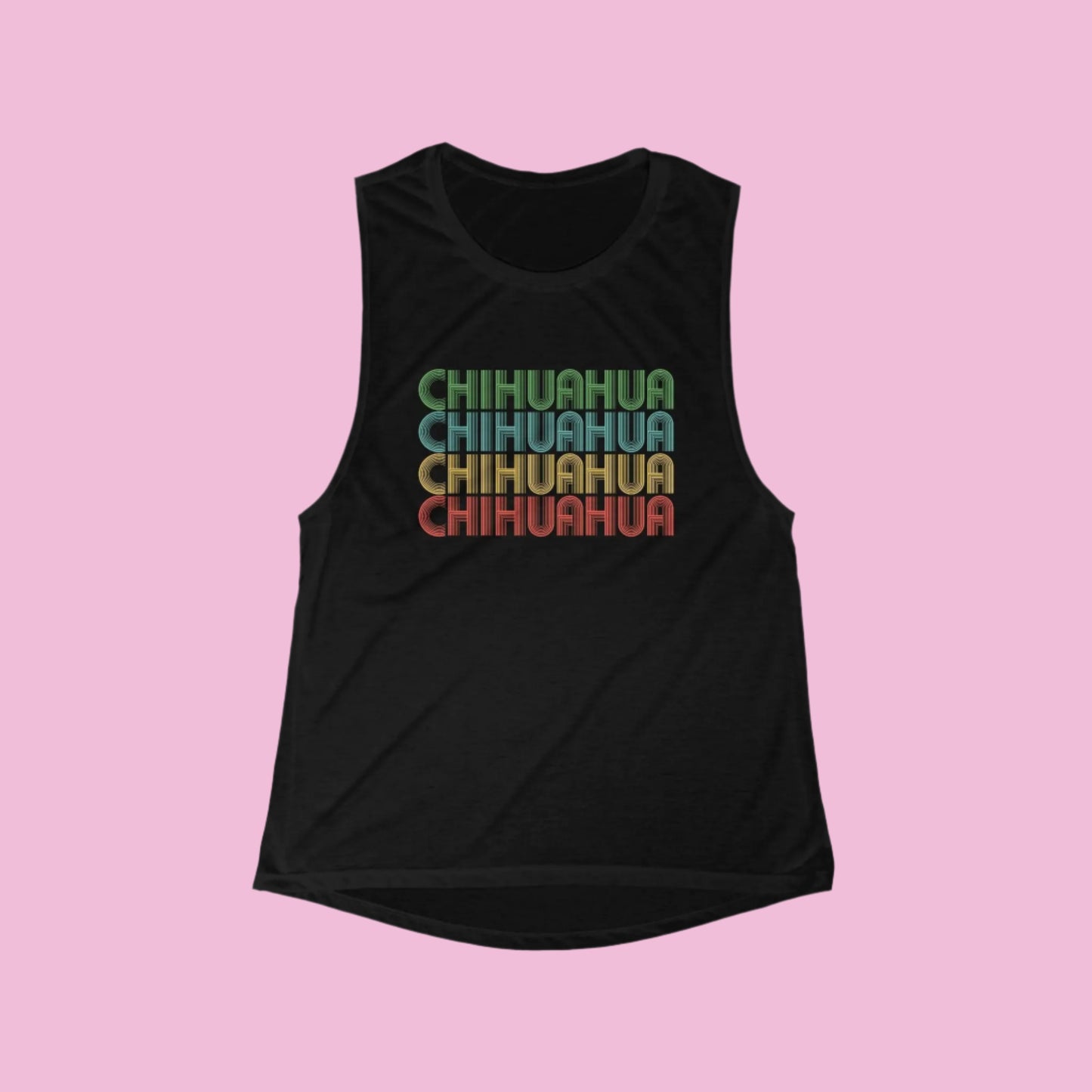 Chihuahua Love Women's Flowy Muscle Tank - Trendy Summer Top Printify