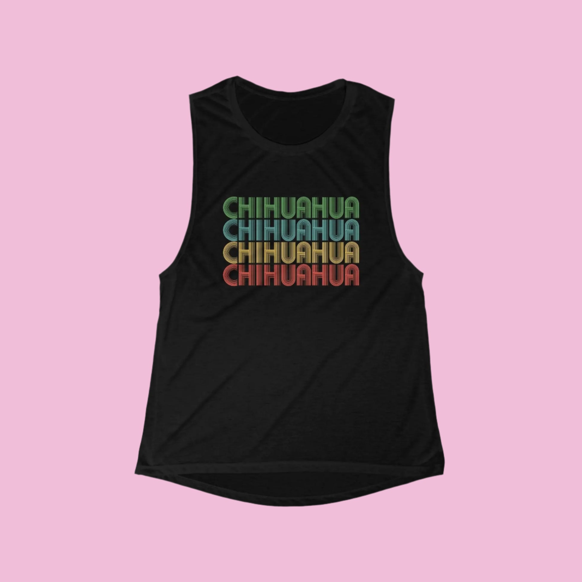 Chihuahua Love Women's Flowy Muscle Tank - Trendy Summer Top Printify